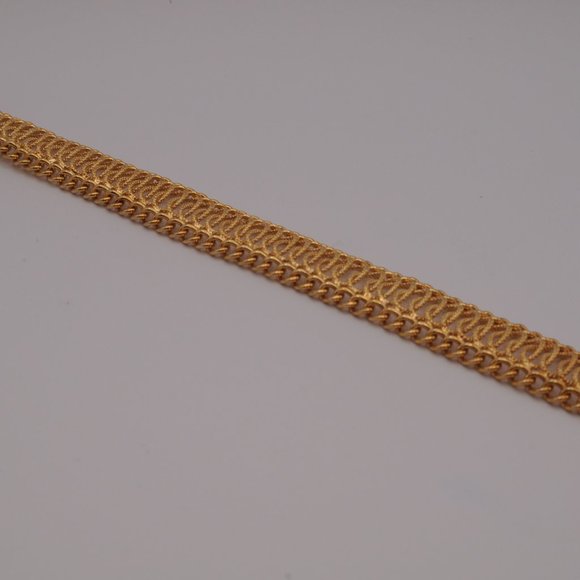 14K  Solid Yellow Gold Flexible Link Mesh Bracelet - Picture 15 of 16